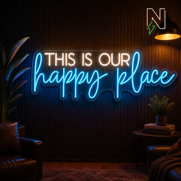 This Is Our Happy Place Neon Sign